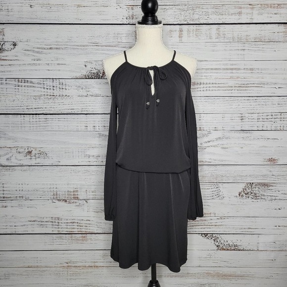 MICHAEL Michael Kors Dresses & Skirts - Michael Kors Long Sleeve Cold Shoulder Mini Dress Black XS